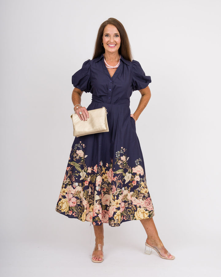 Nadette Dress - Navy