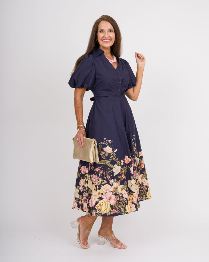 Nadette Dress - Navy