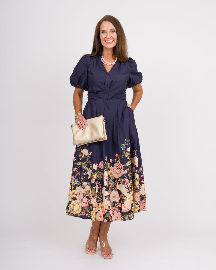 Nadette Dress - Navy