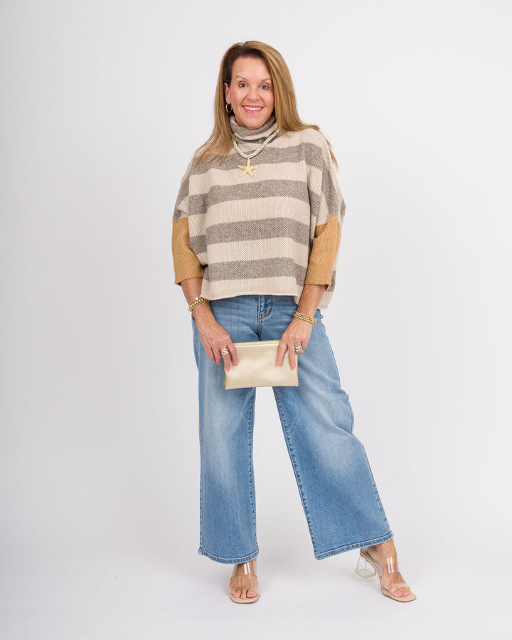 London Stripe Sweater - Beige