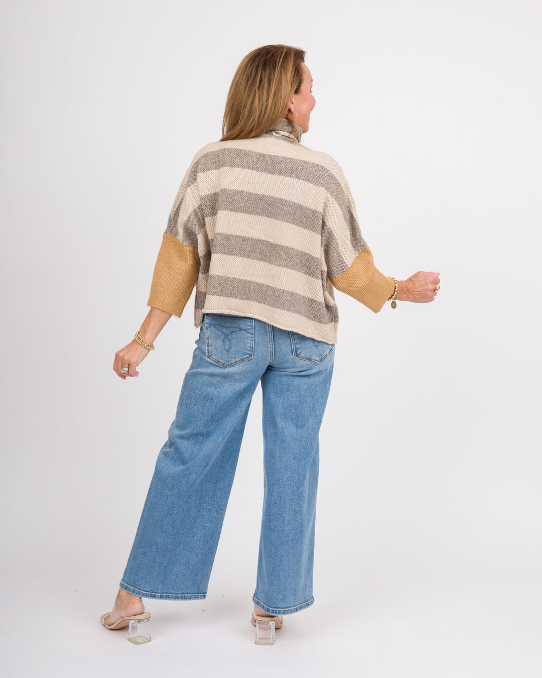 London Stripe Sweater - Beige