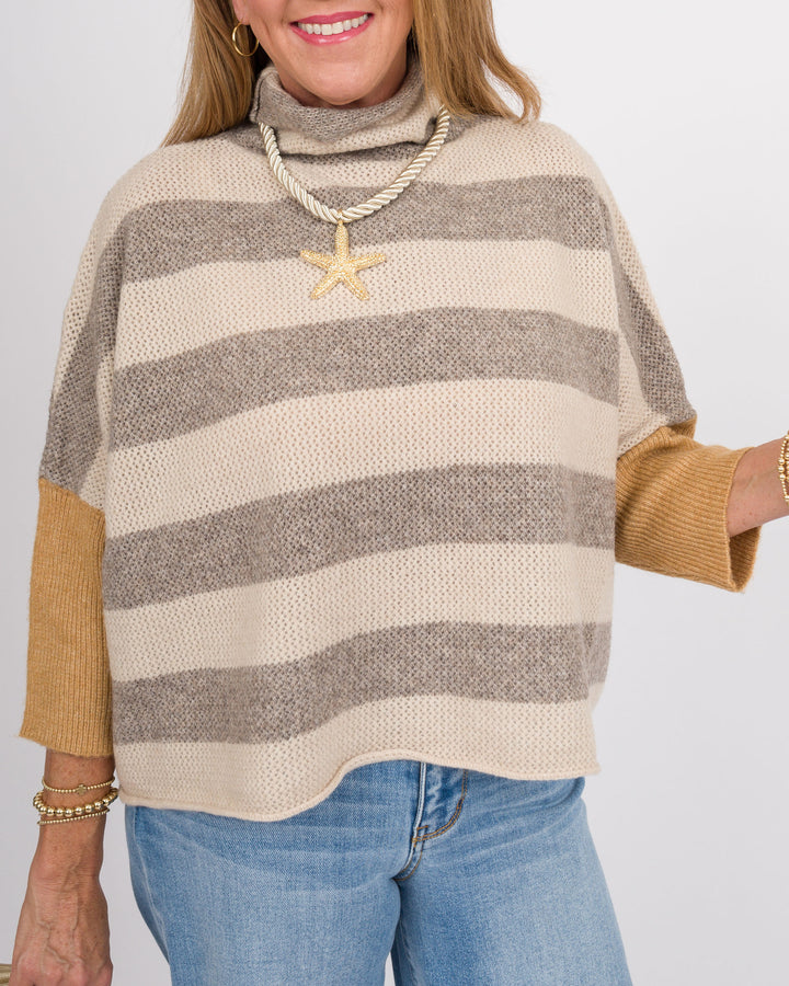 London Stripe Sweater - Beige