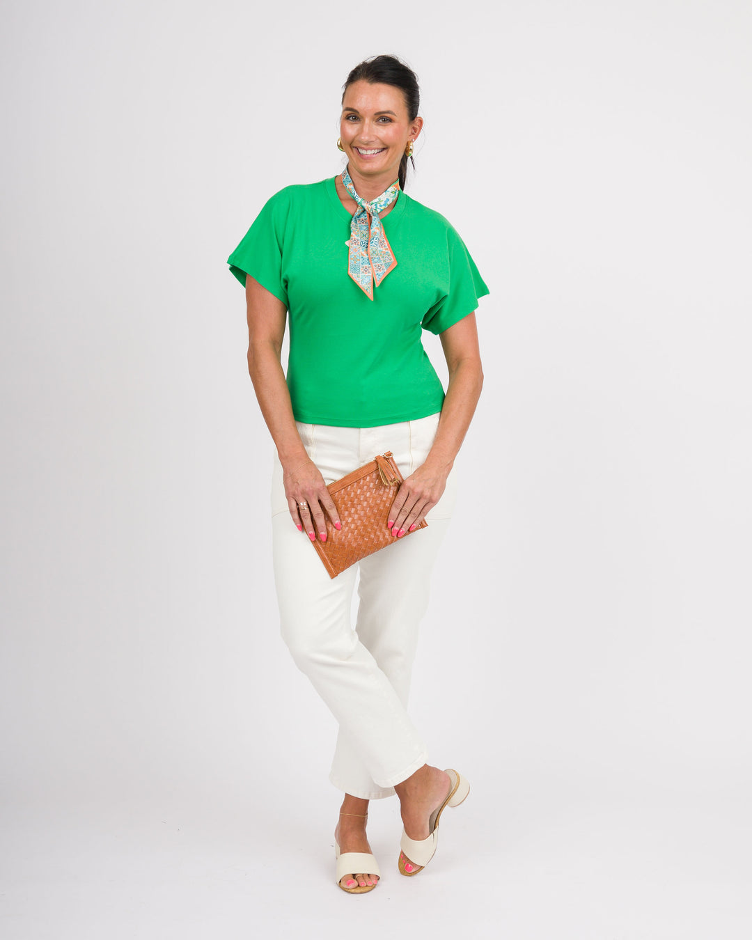 Angel Crew Neck Top - Plant