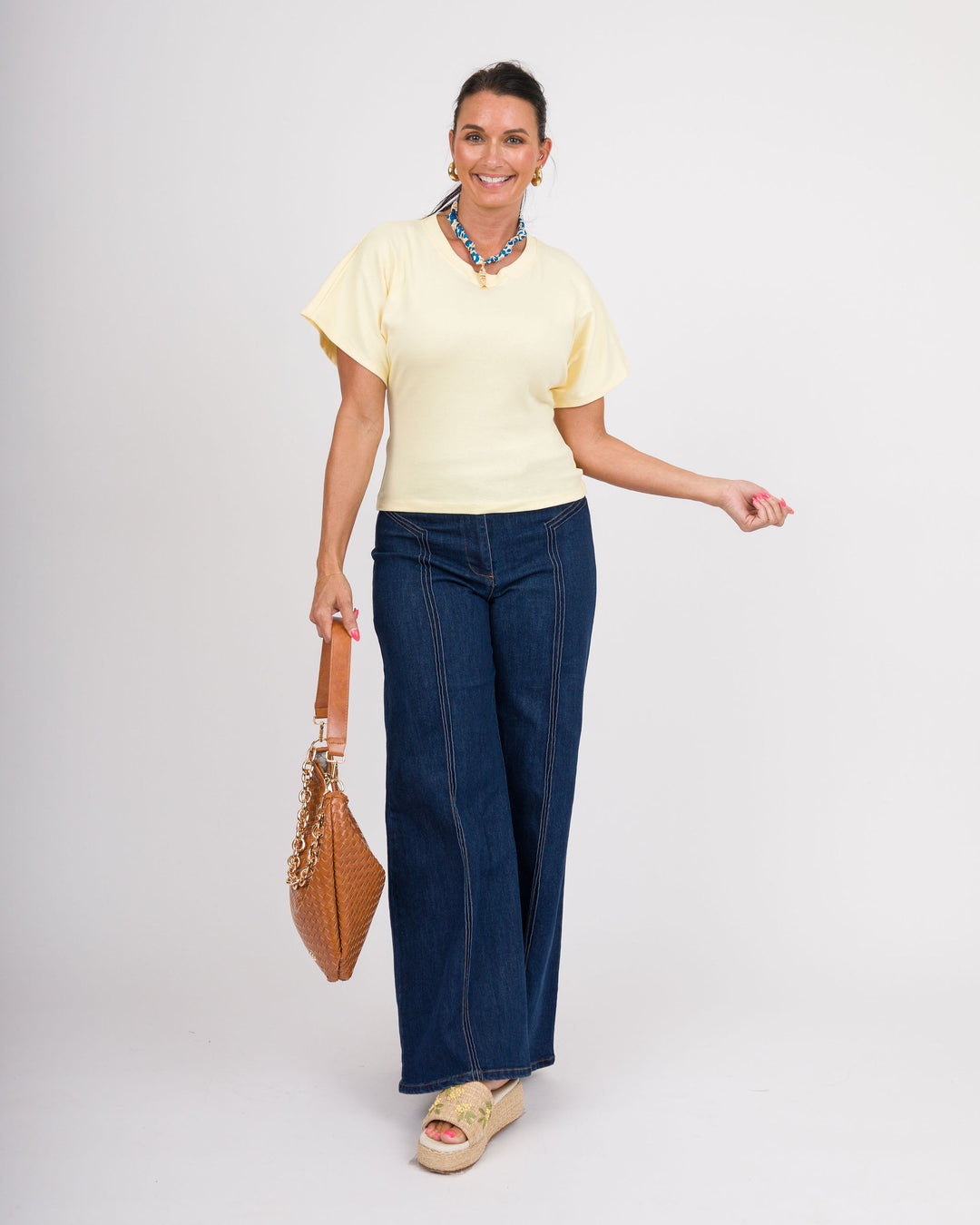 Angel Crew Neck Top - Banana