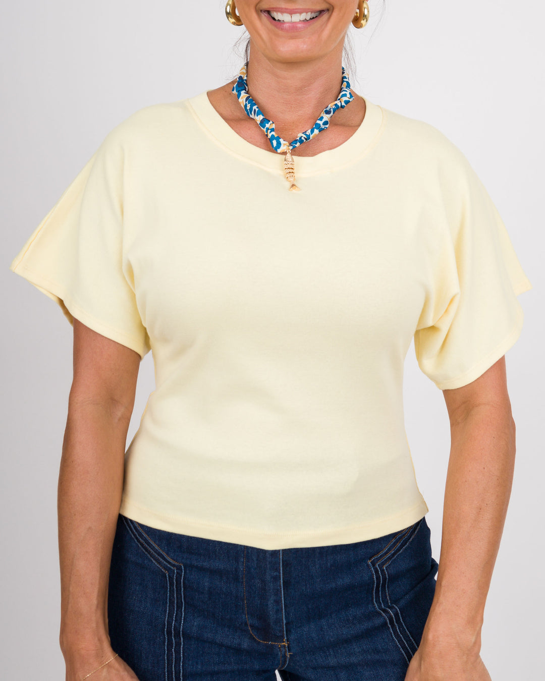 Angel Crew Neck Top - Banana