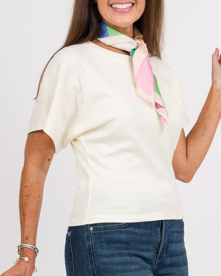 Angel Crew Neck Top - Ivory
