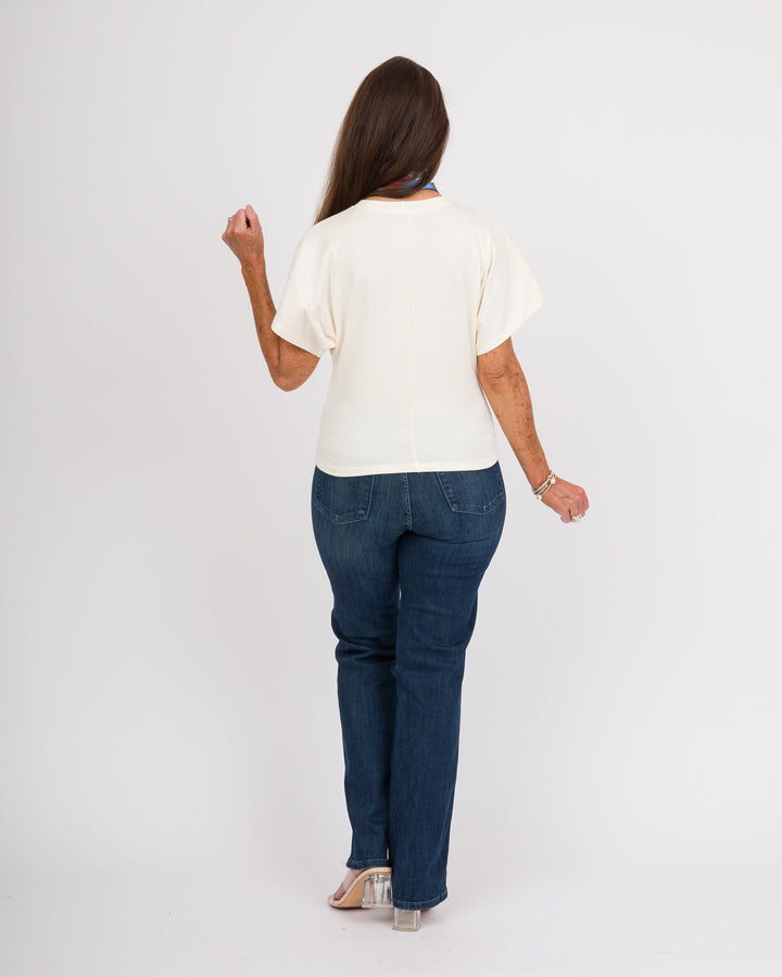 Angel Crew Neck Top - Ivory