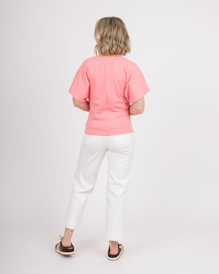 Angel Crew Neck Top - Coral