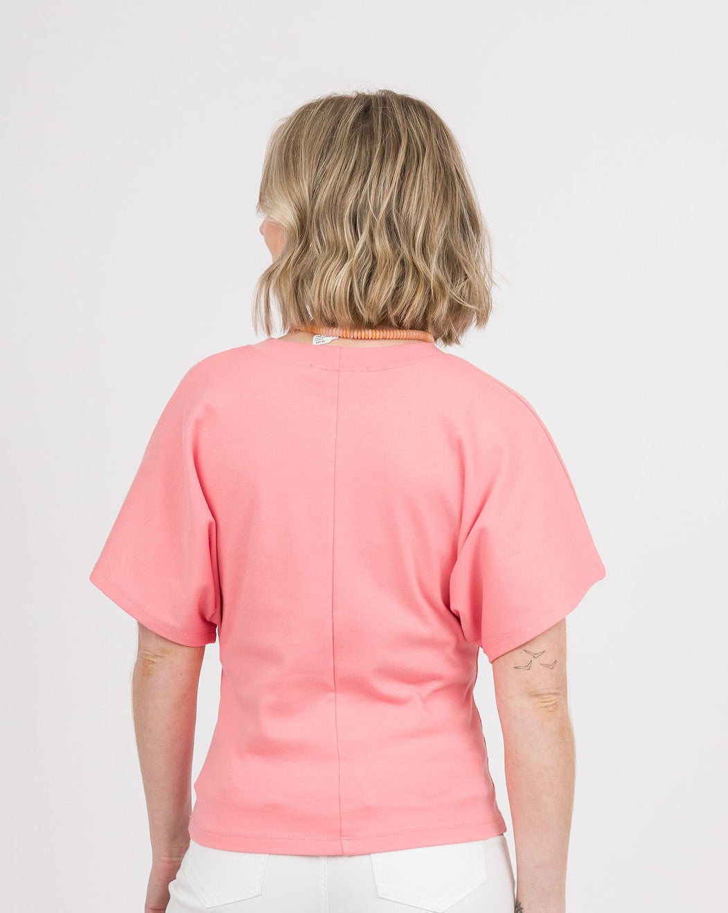 Angel Crew Neck Top - Coral