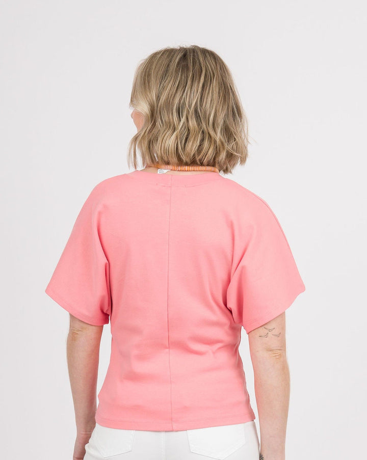 Angel Crew Neck Top - Coral