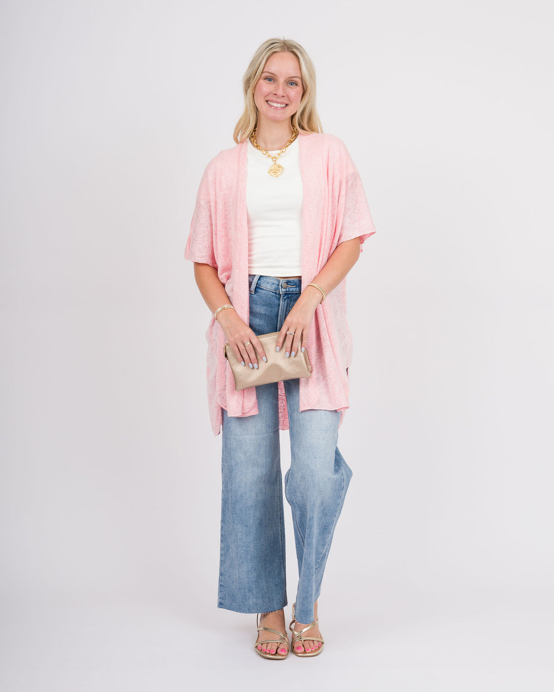 Just USA Longer Length Wide Leg Jeans - Medium Denim