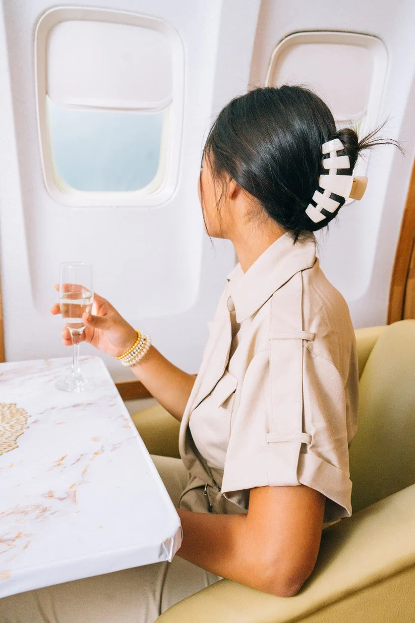 TELETIES Classic Large Claw Hair Clip - Jet Black