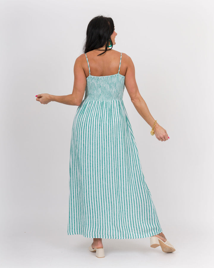 Z SUPPLY Bayside Striped Linen Maxi Dress - La Palma
