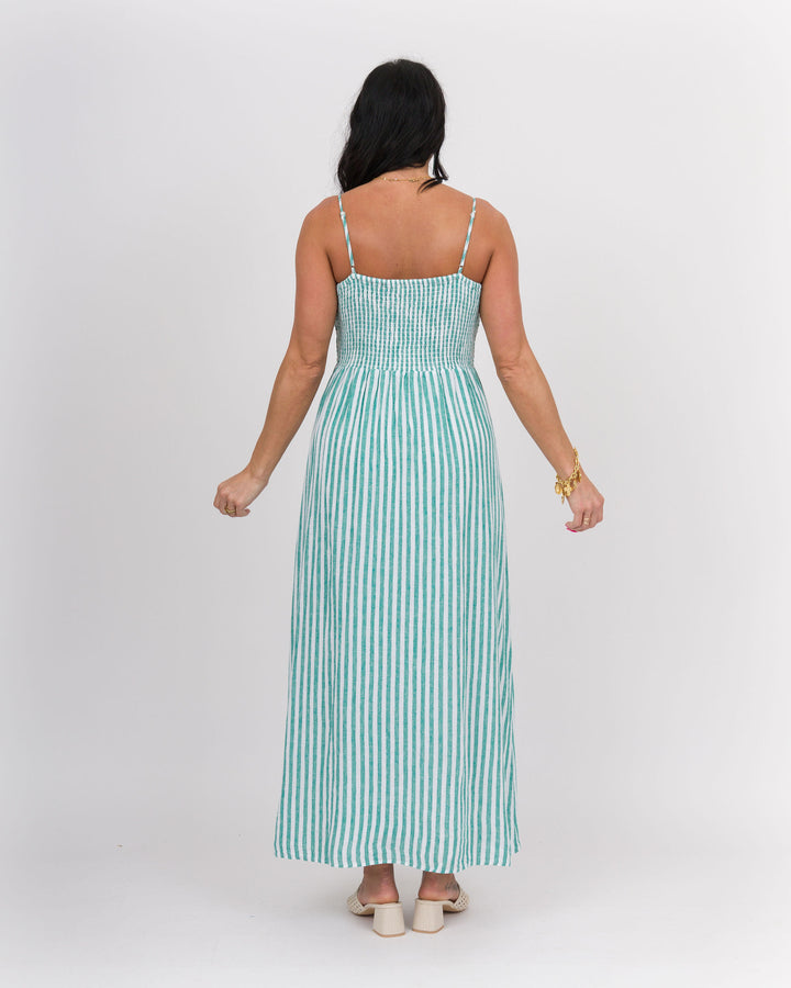 Z SUPPLY Bayside Striped Linen Maxi Dress - La Palma