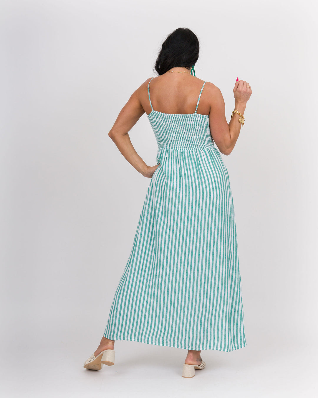 Z SUPPLY Bayside Striped Linen Maxi Dress - La Palma