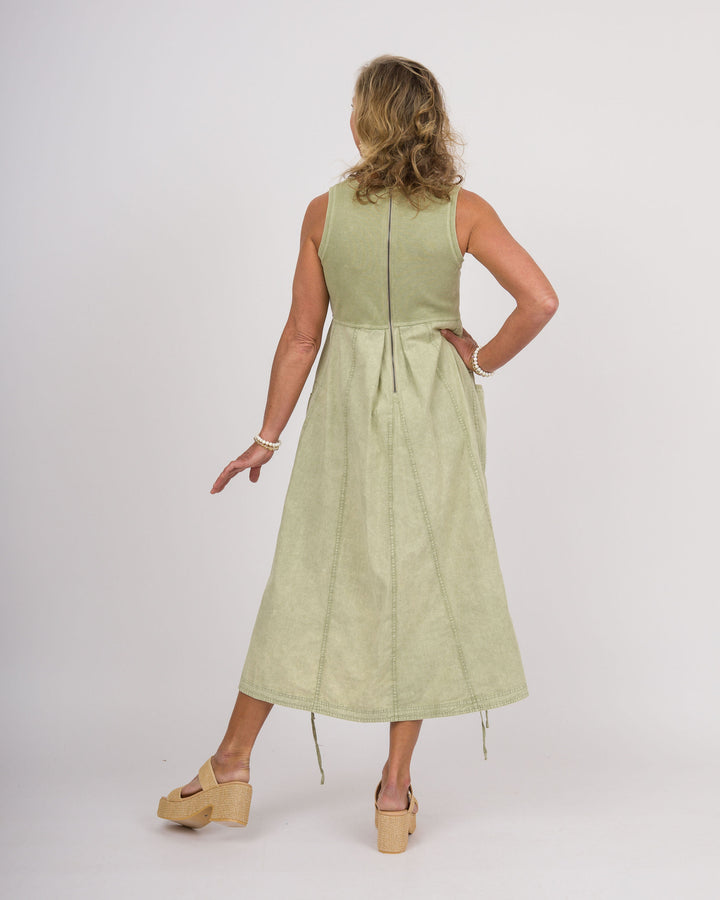 Sage Cargo Maxi Dress