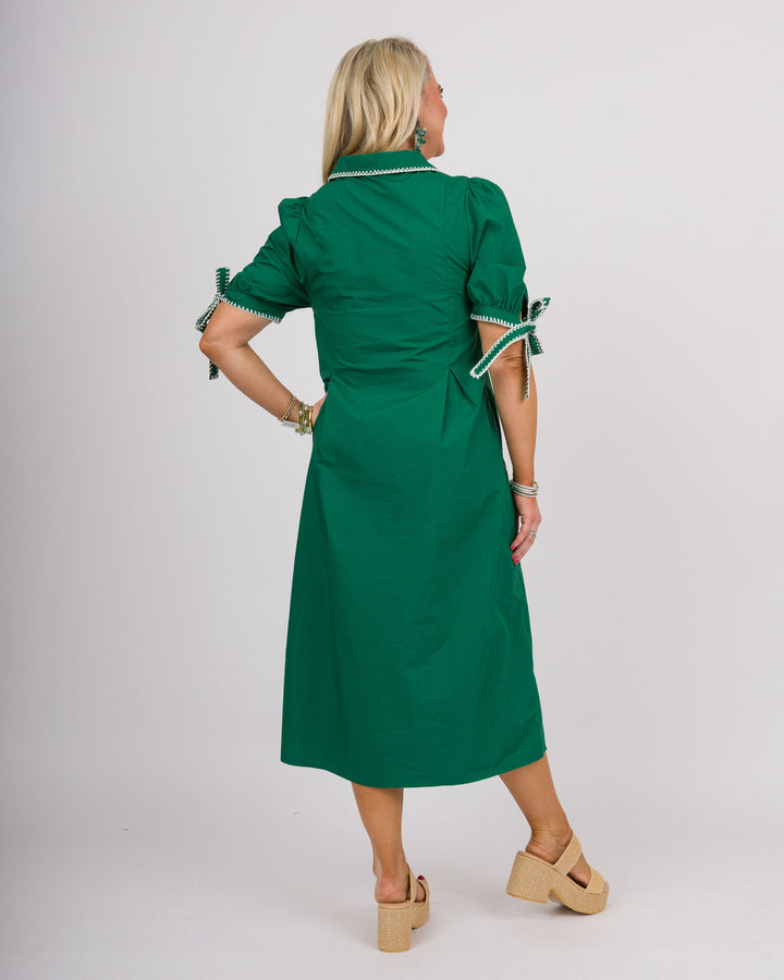 Country Club Green Midi Dress