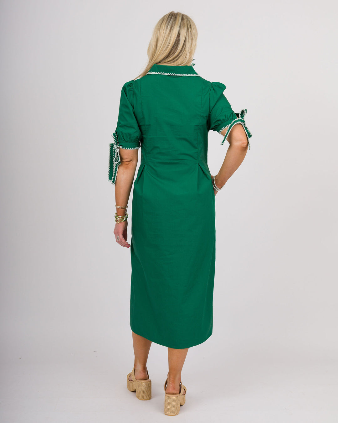 Country Club Green Midi Dress