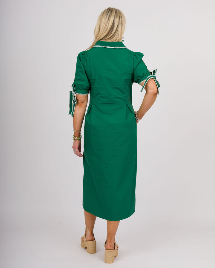 Country Club Green Midi Dress