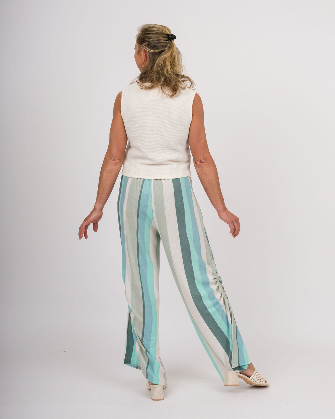 Cream Square Neck Tank Top