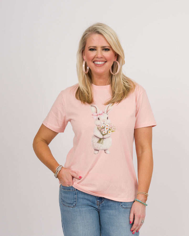 Bunny on Pink Tee