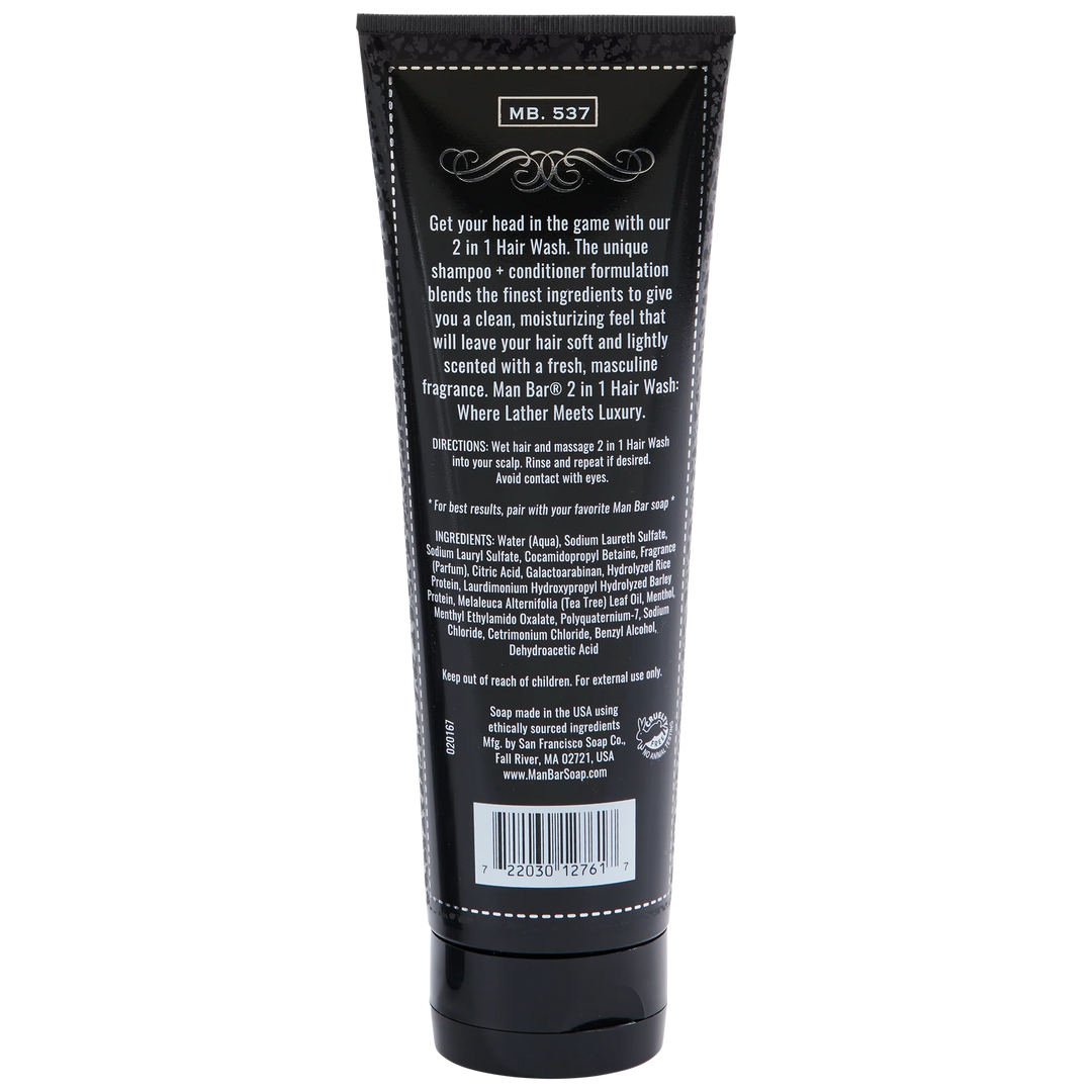 MAN BAR® 2-in-1 Hair Wash - Midnight Amber