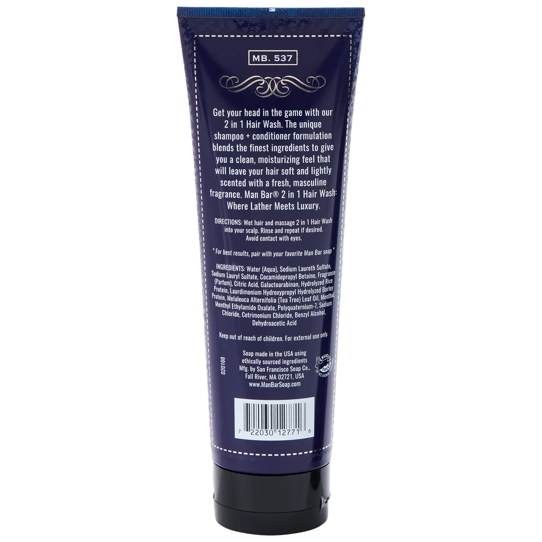 MAN BAR® 2-in-1 Hair Wash - Silver Sage &amp; Bergamot