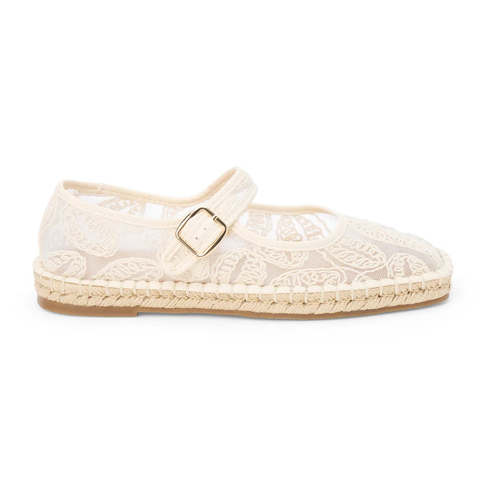 Meg Ivory Floral Flat