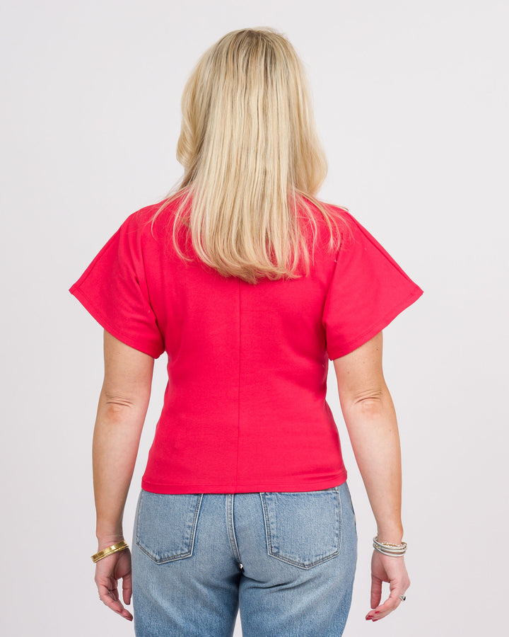 Angel Crew Neck Top - Red