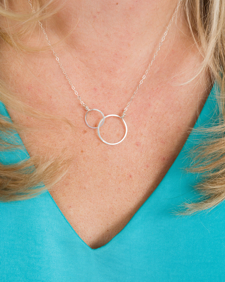 J.Mills Studio Double Circle Necklace-Silver