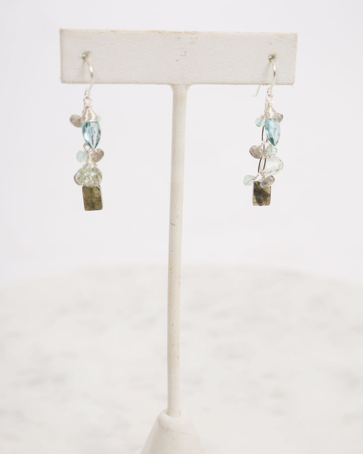 J.Mills Studio Labradorite Cascade Earrings - Silver