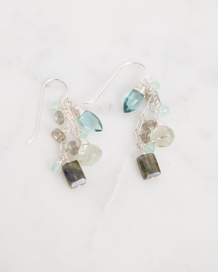 J.Mills Studio Labradorite Cascade Earrings - Silver