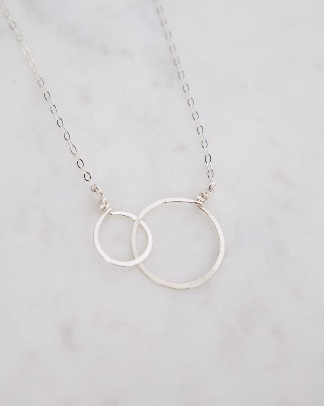 J.Mills Studio Double Circle Necklace-Silver