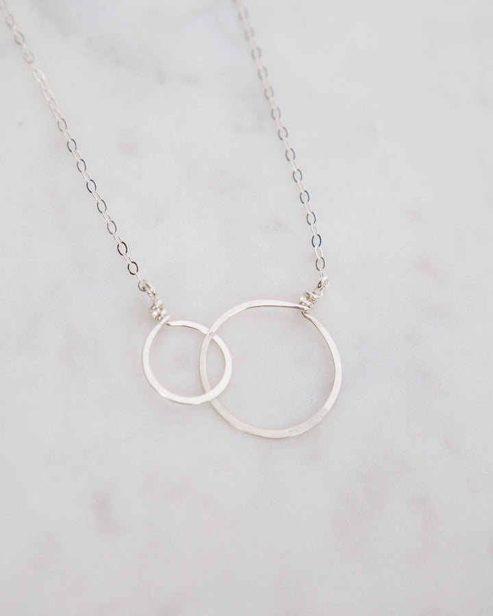 J.Mills Studio Double Circle Necklace-Silver