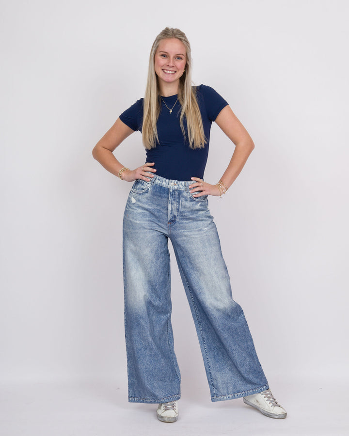 Alix Denim-Look Terry Pants