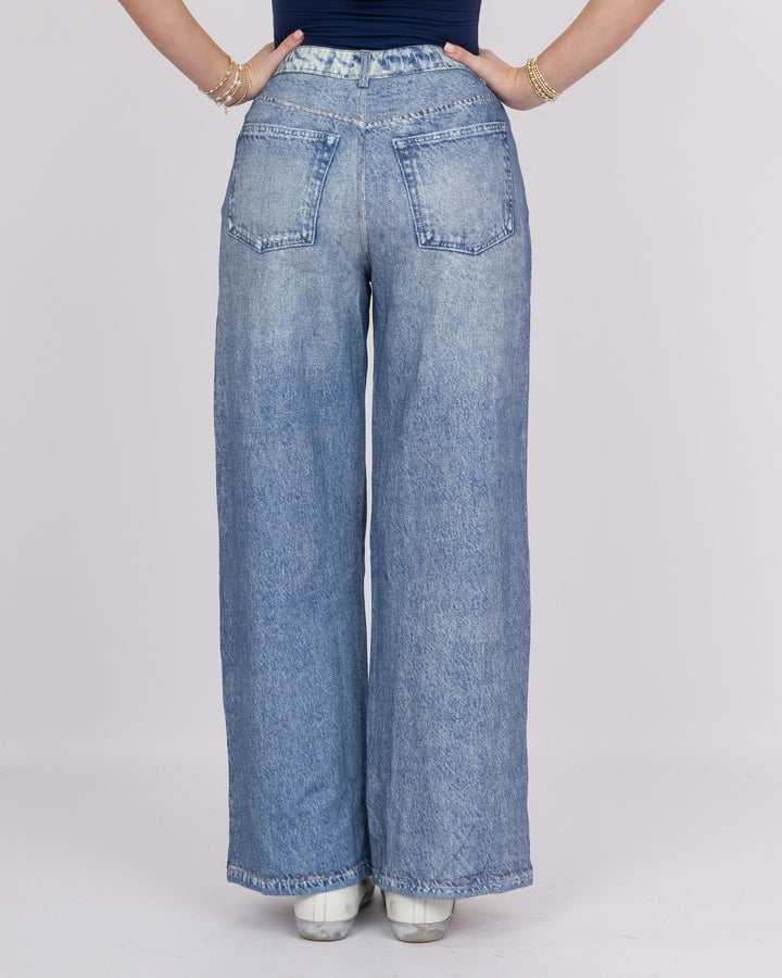 Alix Denim-Look Terry Pants