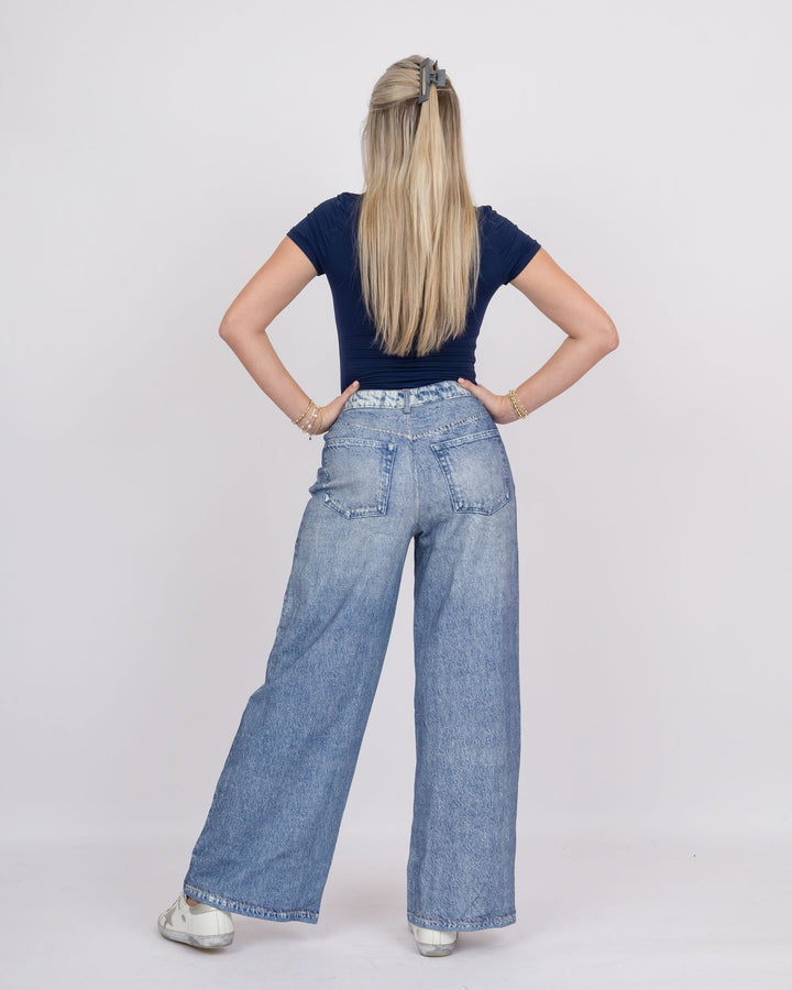 Alix Denim-Look Terry Pants