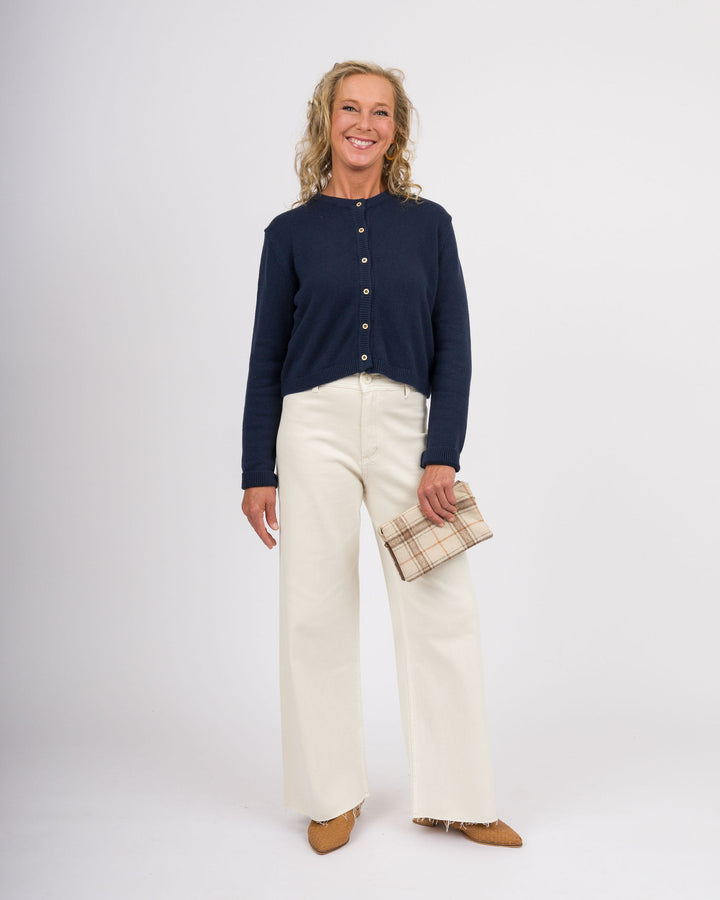 Kimber Wide Leg Pants - Ecru