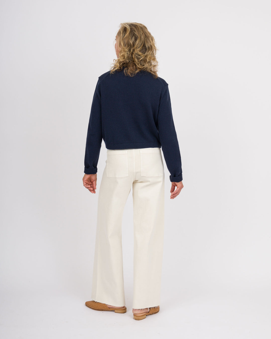 Kimber Wide Leg Pants - Ecru