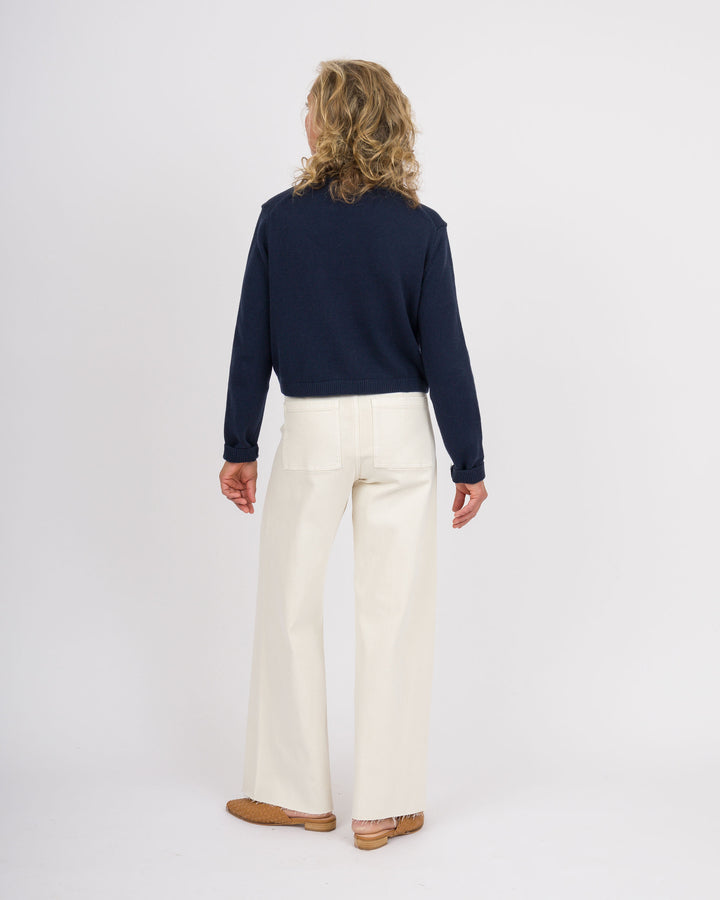Kimber Wide Leg Pants - Ecru