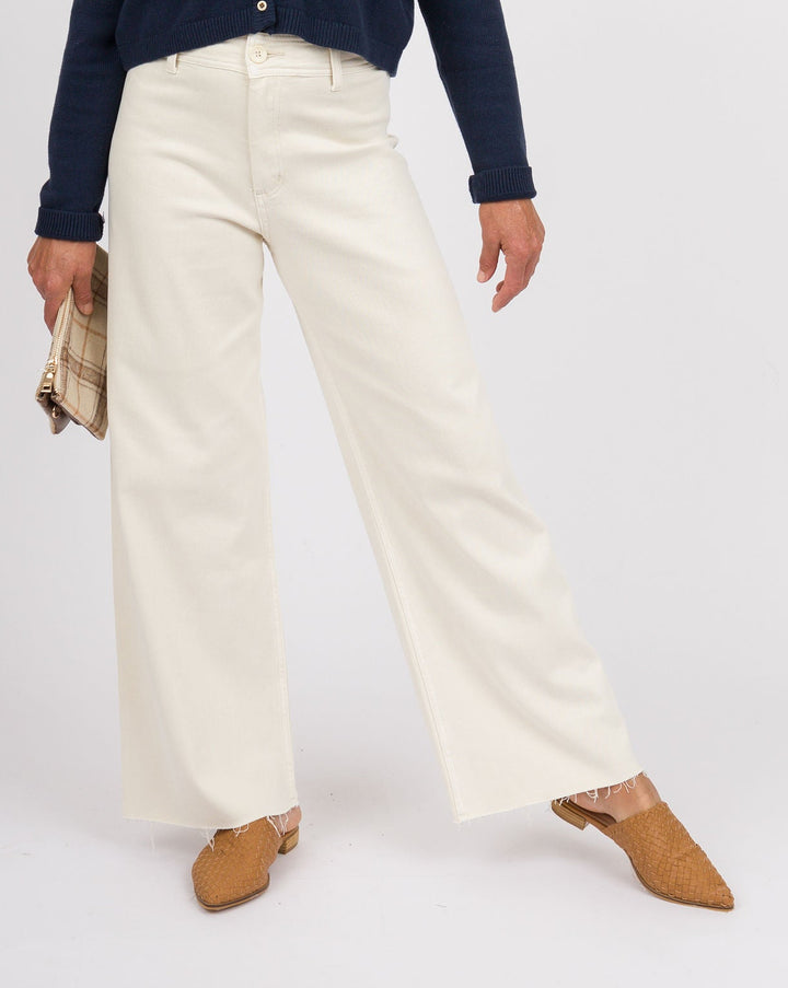 Kimber Wide Leg Pants - Ecru