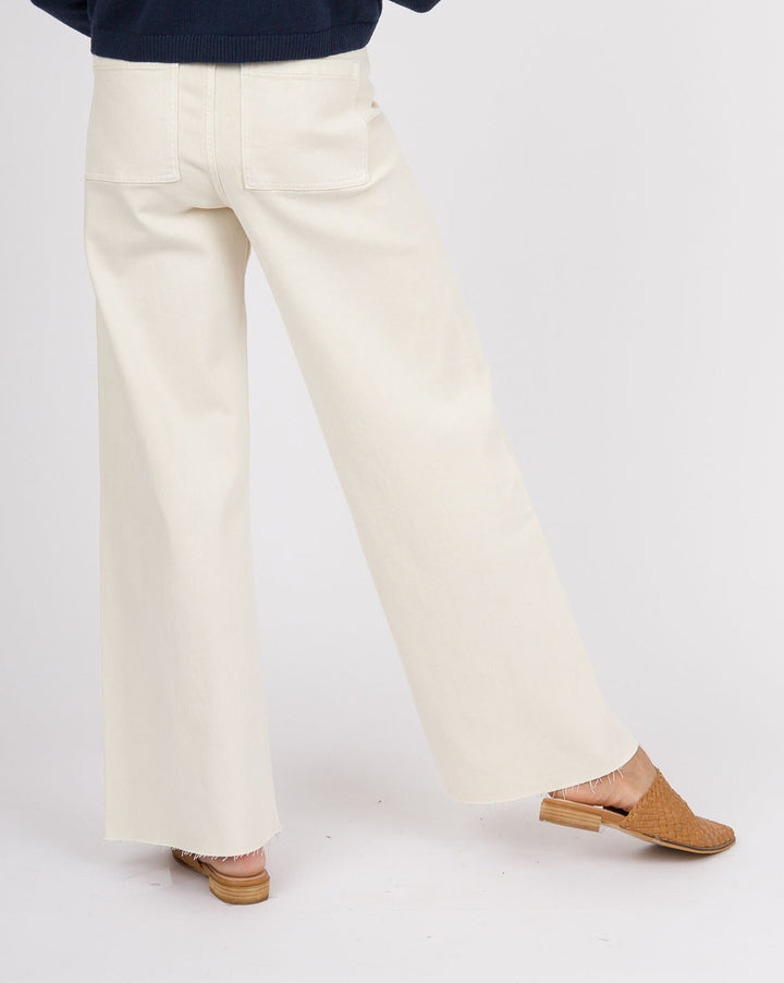 Kimber Wide Leg Pants - Ecru