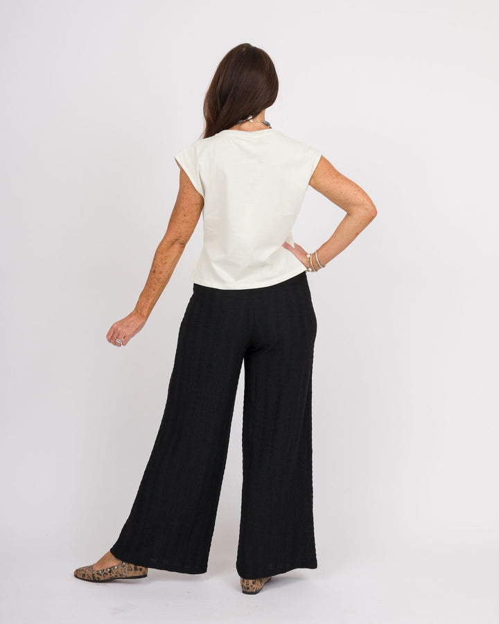 Ana Crinkled Pants - Black