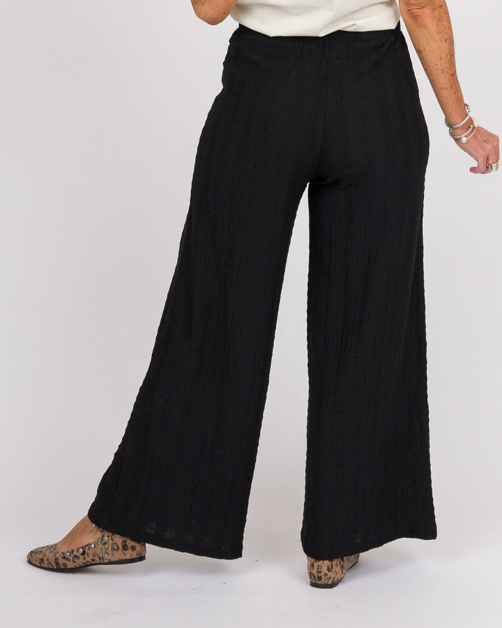 Ana Crinkled Pants - Black