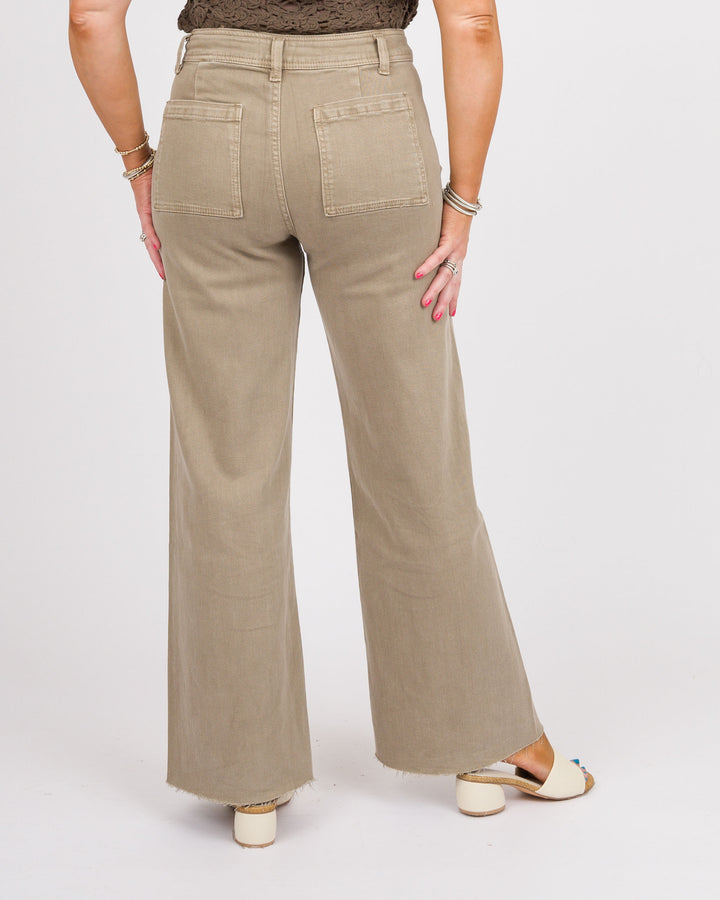 Kimber Wide Leg Pants - Stone