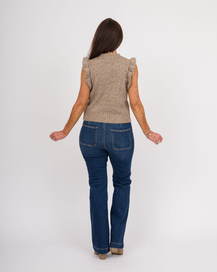 Risen Tummy Control Hi Rise Bootcut Jeans Dark