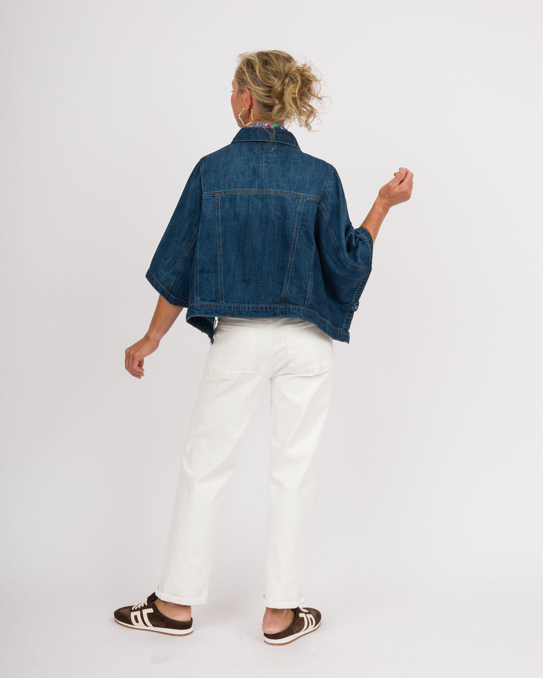 Risen Flowy Cape Denim Jacket