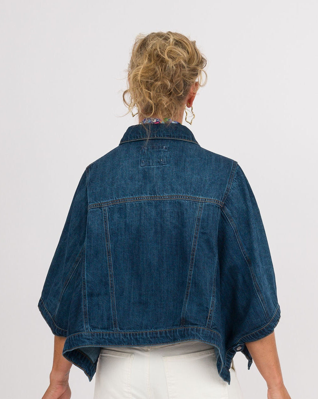 Risen Flowy Cape Denim Jacket