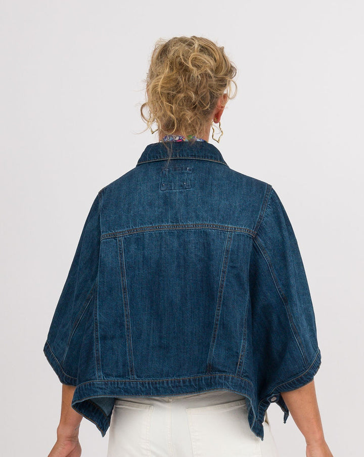Risen Flowy Cape Denim Jacket