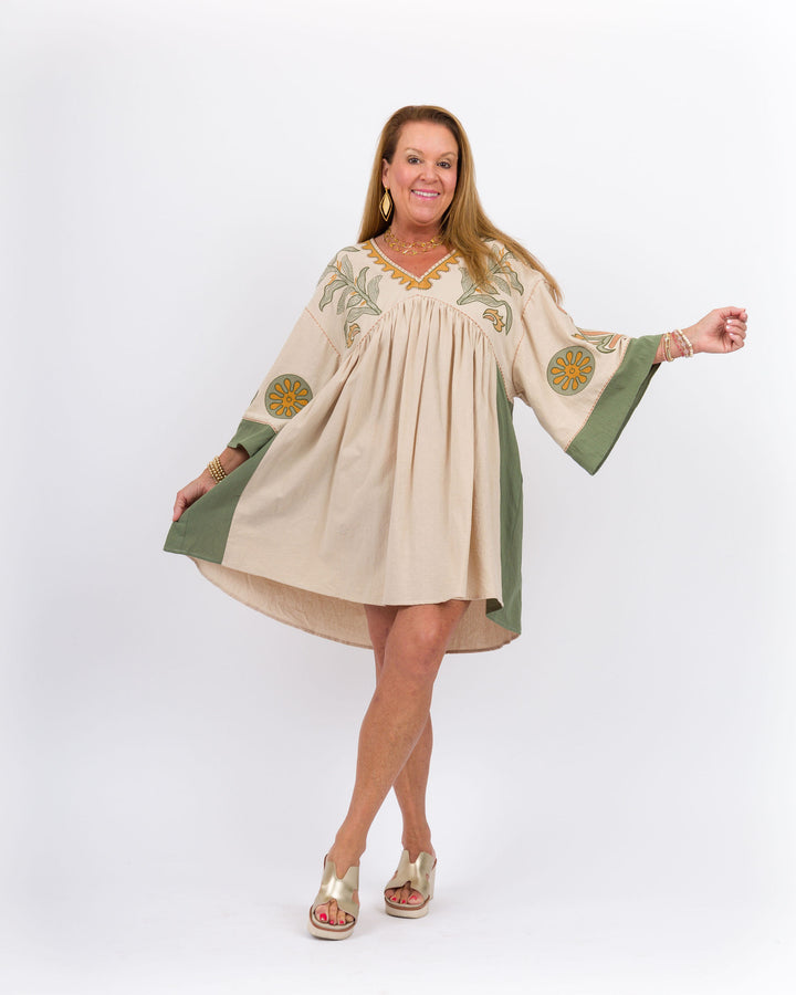 Hey Baby Doll! Dress-Khaki